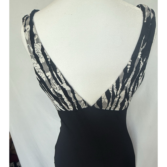 Vintage Y2K 90s City Triangles Mini Tiered Dress Size M Zebra Mob Wife Gala HOCO - Picture 7 of 10